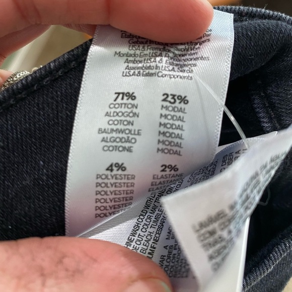 Mother The Weekender Fray Jeans In Deep End Dark Gray Wash Size 24 Flare - Picture 14 of 14